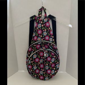 Bookbag floral pattern new condition could be tennis racket bag